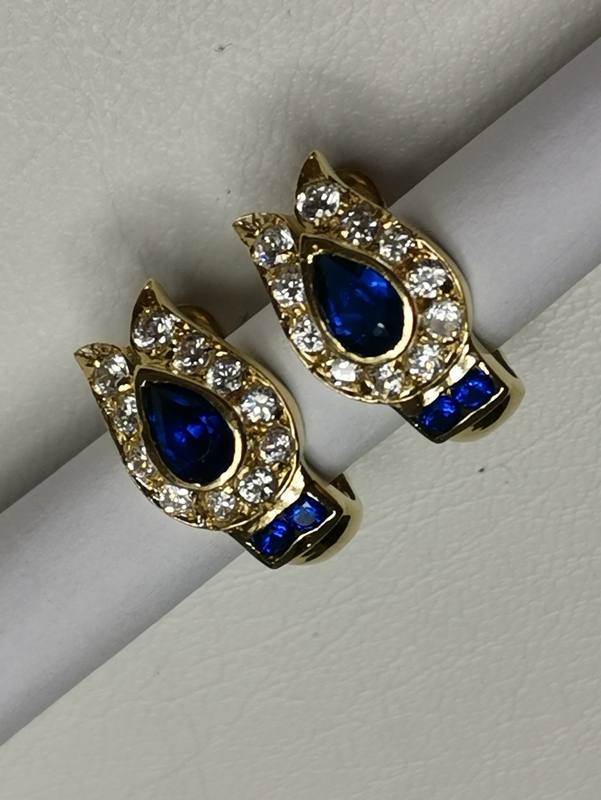 Luxusní zlaté naušnice ze žlutého zlata