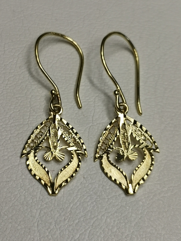 Zlaté visací naušnice 