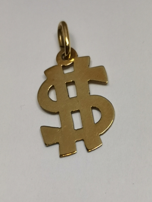 Zlatý přívěs dolar