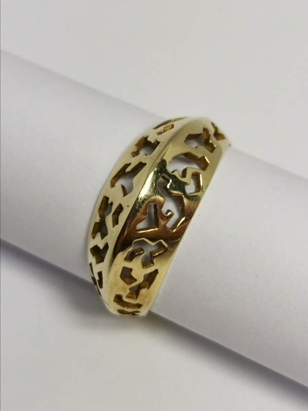 Zlatý dámský prsten celozlatý prořezávaný