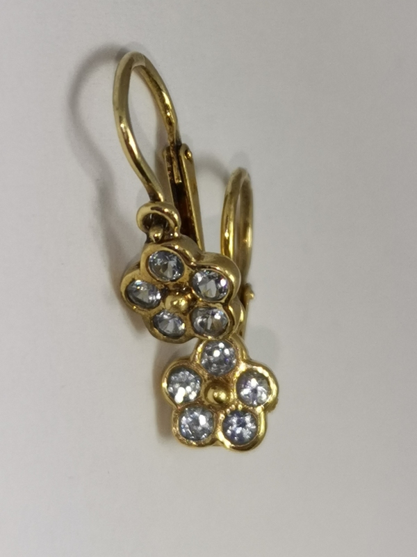 Zlaté dětské naušnice pomněnky