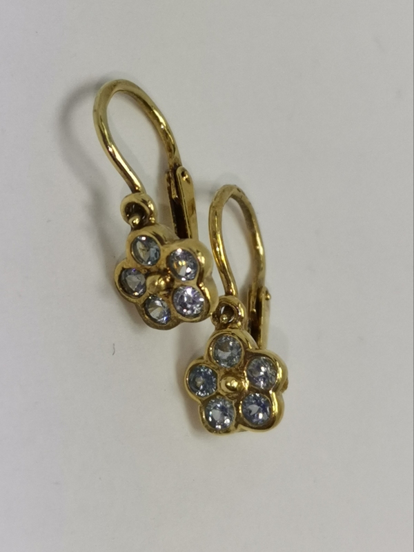 Zlaté dětské naušnice pomněnky