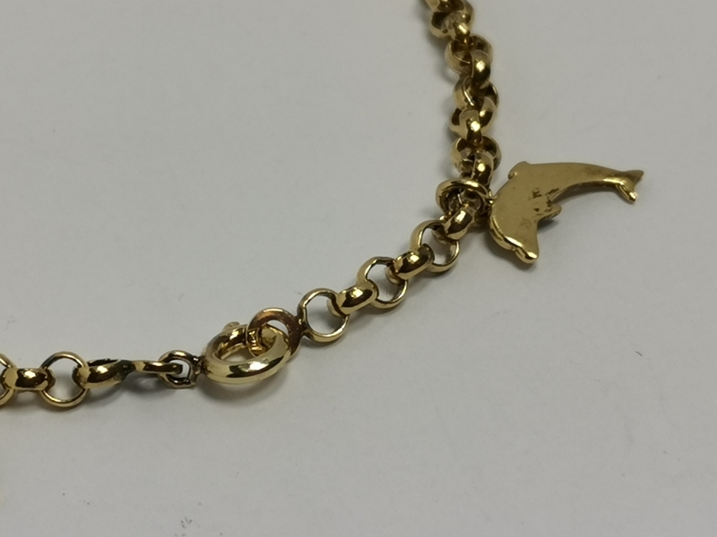 Zlacený náramek Altesse s delfíny