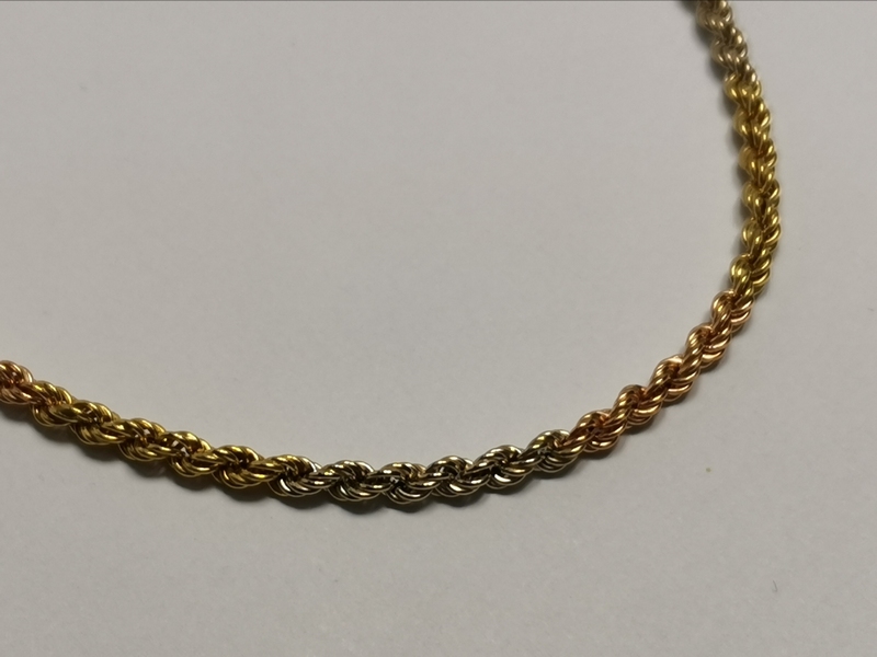 Zlatý řetízek valis trojbarevný