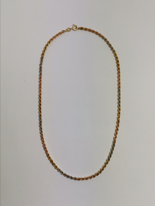 Zlatý řetízek valis trojbarevný