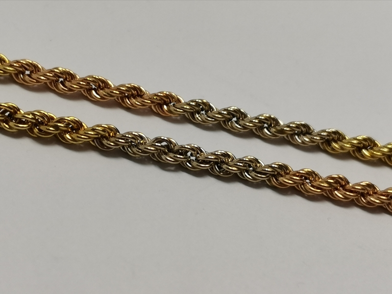 Zlatý řetízek valis trojbarevný