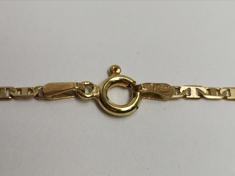 Zlatý řetízek plochá "háčka"