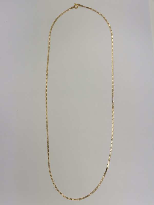 Zlatý řetízek plochá "háčka"