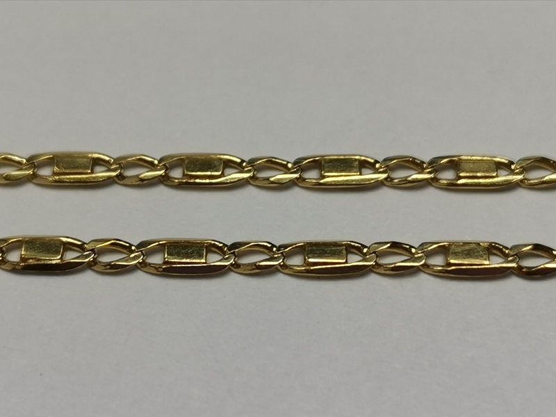 Zlatý řetízek "žiletky"