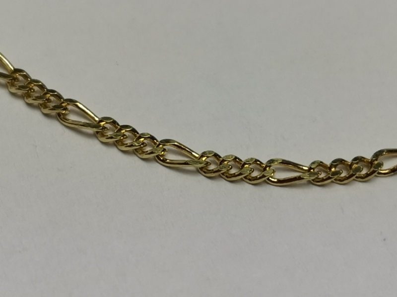 Zlatý řetízek figaro