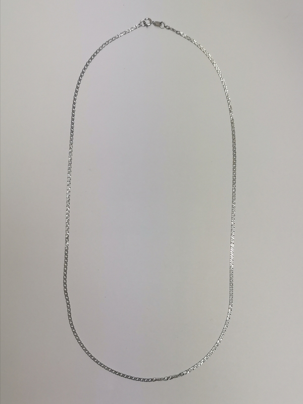 Zlatý řetízek z bílého zlata rombo