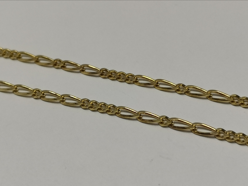 Zlatý řetízek figaro