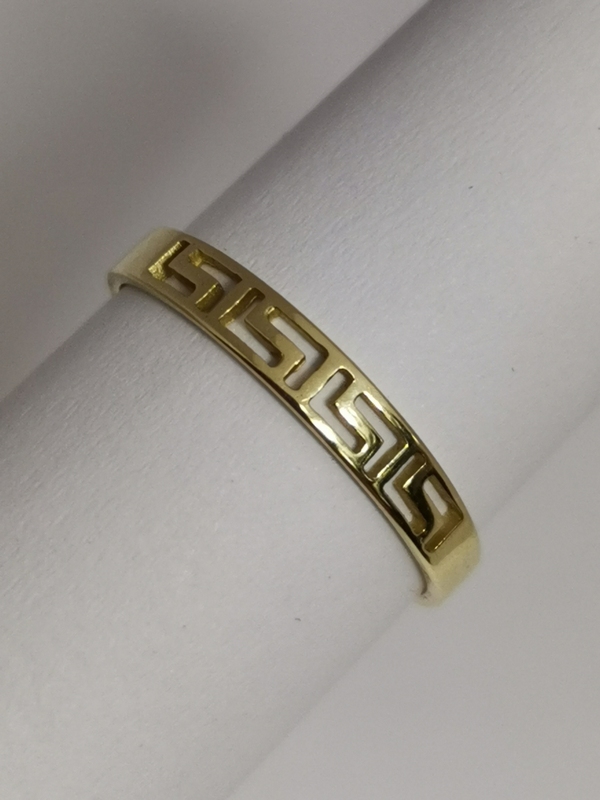 Zlatý prsten s řeckým vzorem