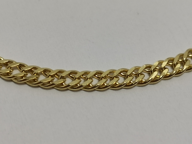 Zlatý dámský náramek rombo