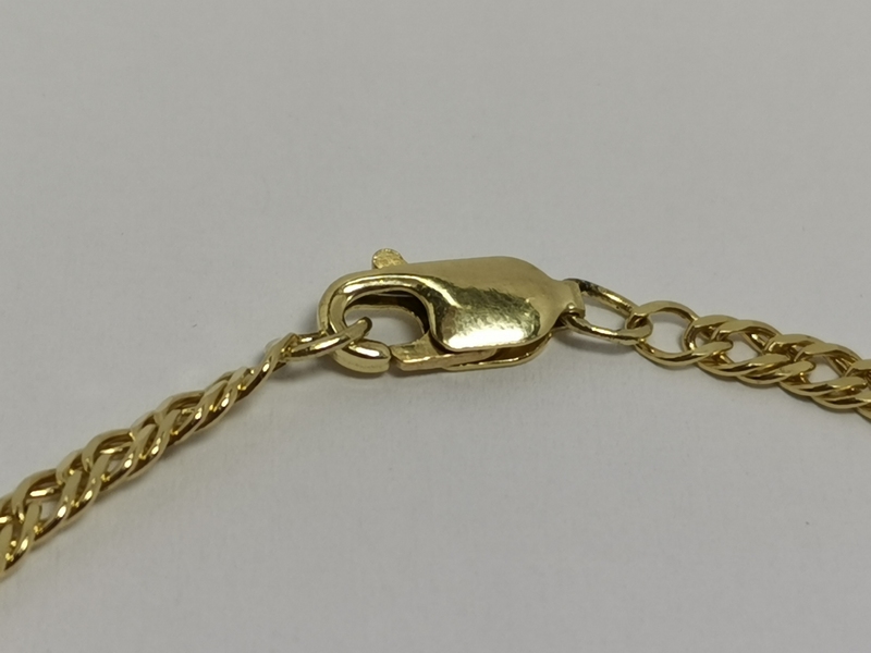 Zlatý dámský náramek rombo