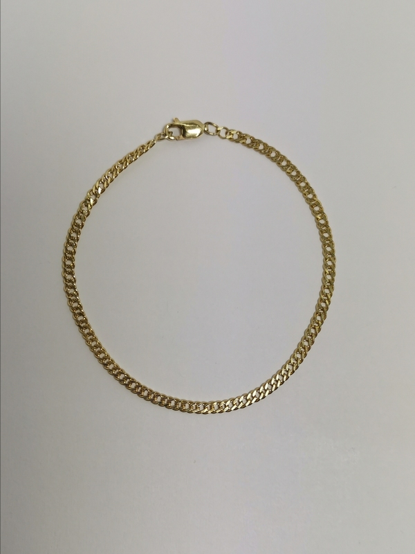 Zlatý dámský náramek rombo