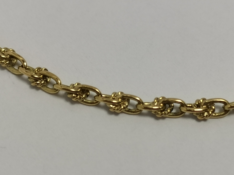 Zlatý dámský náramek ozdobný