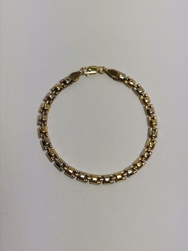 Zlatý dámský náramek ozdobný