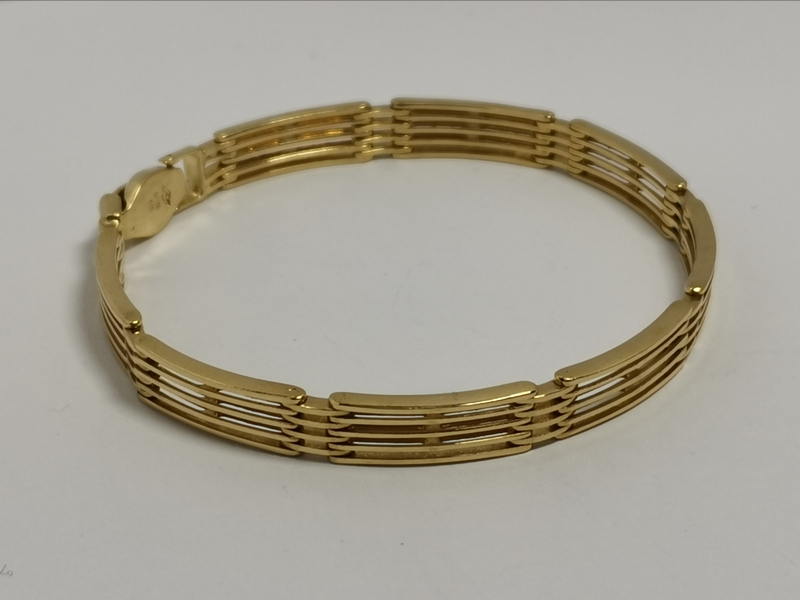 Zlatý náramek článkový