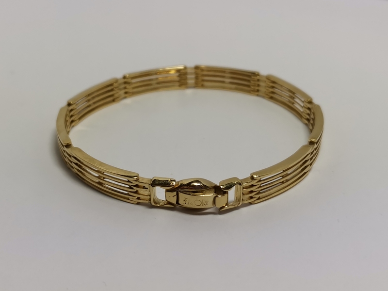 Zlatý náramek článkový