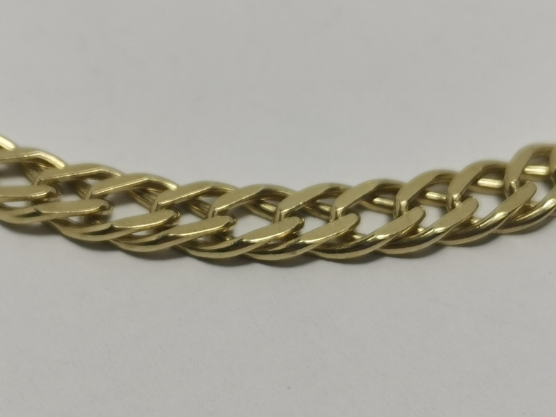 Zlatý pánský náramek rombo