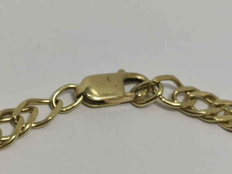 Zlatý pánský náramek rombo