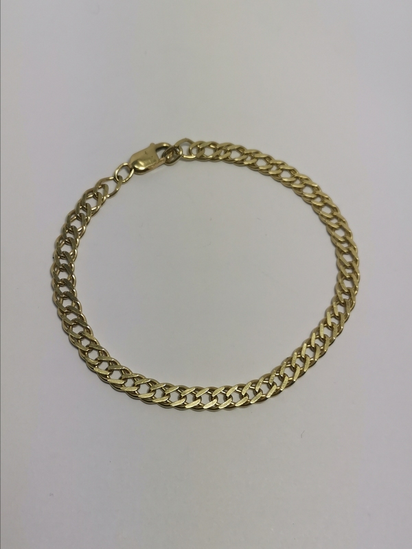 Zlatý pánský náramek rombo