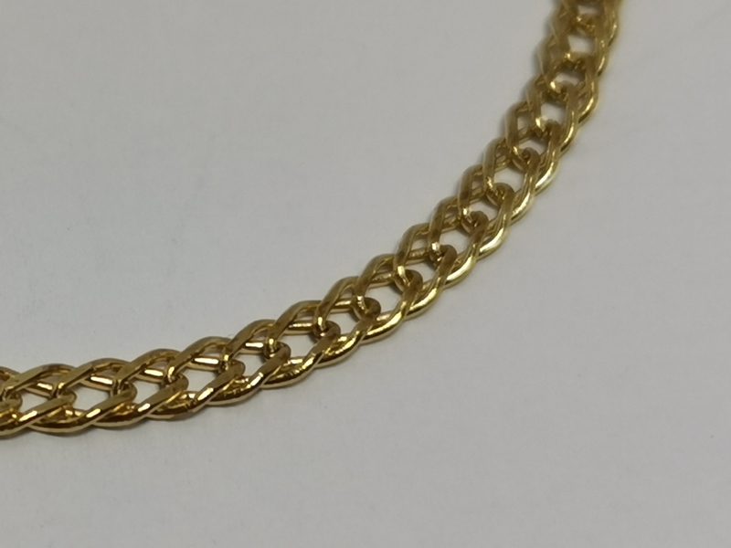 Zlatý dámský náramek rombo