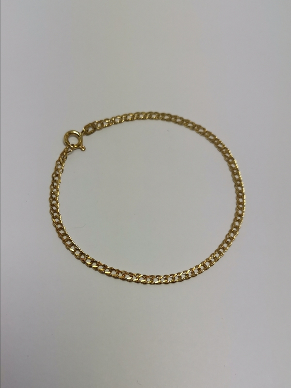 Zlatý dámský náramek rombo