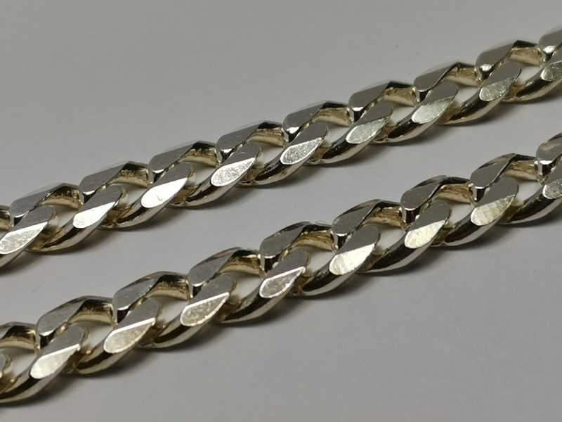 Silný stříbrný řetízek - pancer