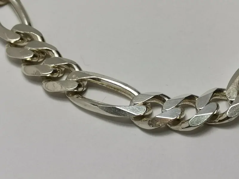 Silný stříbrný řetízek - figaro