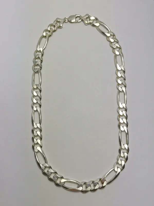 Silný stříbrný řetízek - figaro