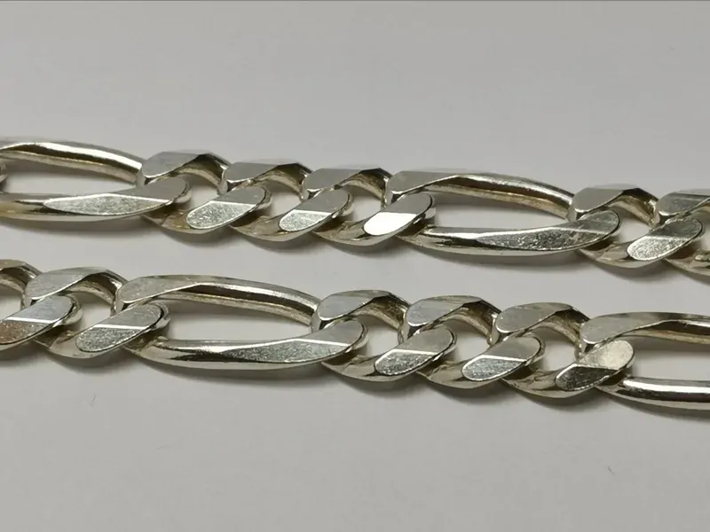 Silný stříbrný řetízek - figaro