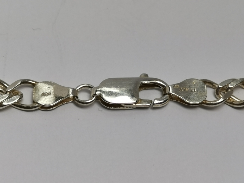 Silný stříbrný řetízek - rombo