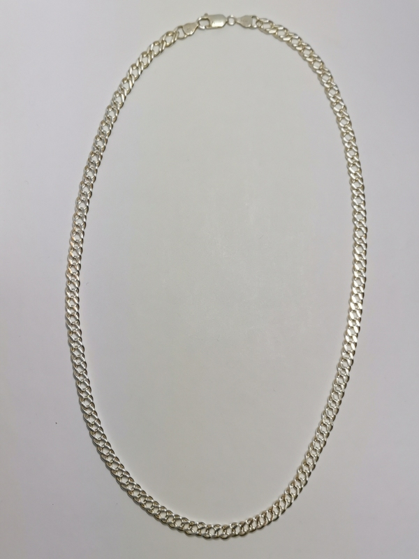 Silný stříbrný řetízek - rombo