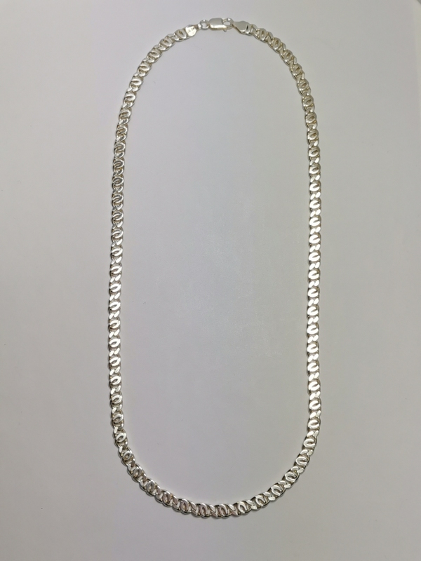 Silný stříbrný řetízek - ozdobný