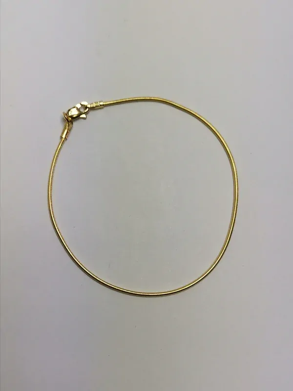 Zlatý dámský náramek kulatý had