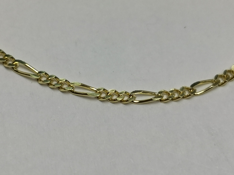 Zlatý řetízek figaro