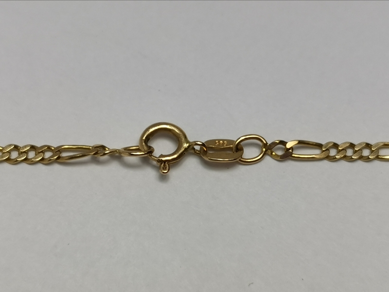 Zlatý řetízek figaro