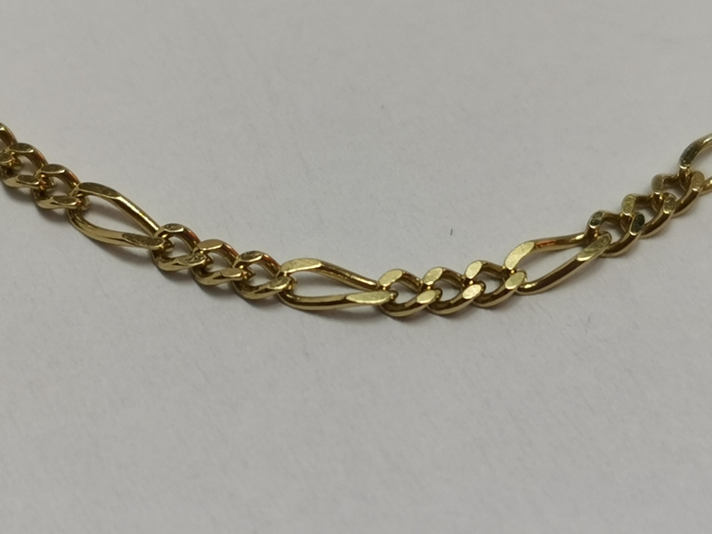 Zlatý řetízek figaro