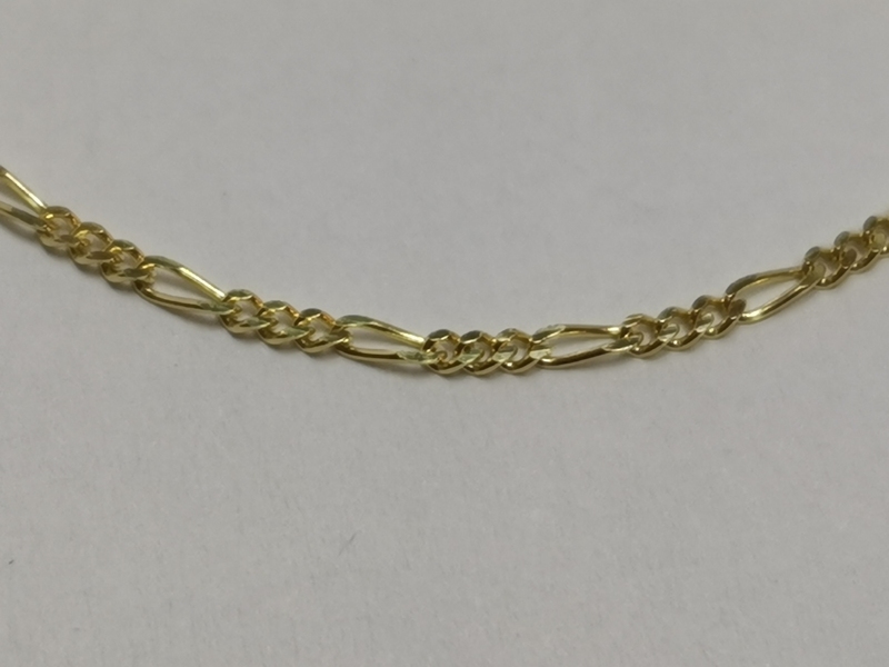 Zlatý řetízek figaro