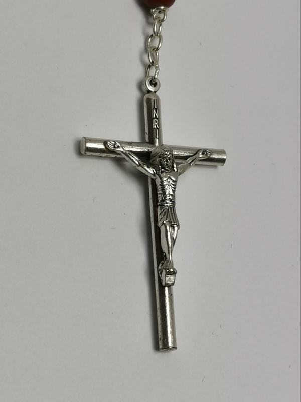 Růženec z přírodního kamene, karneolu