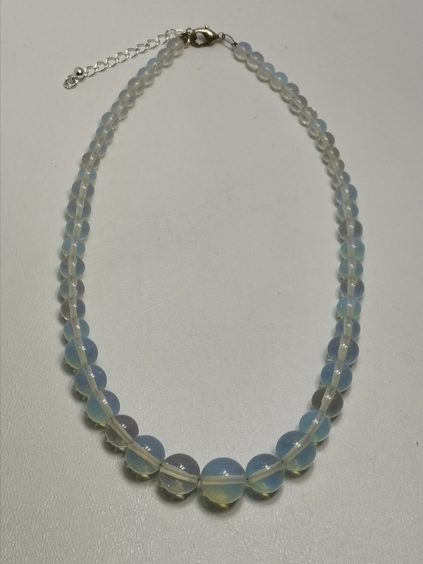 Náhrdelník opalit, broušené kuličky