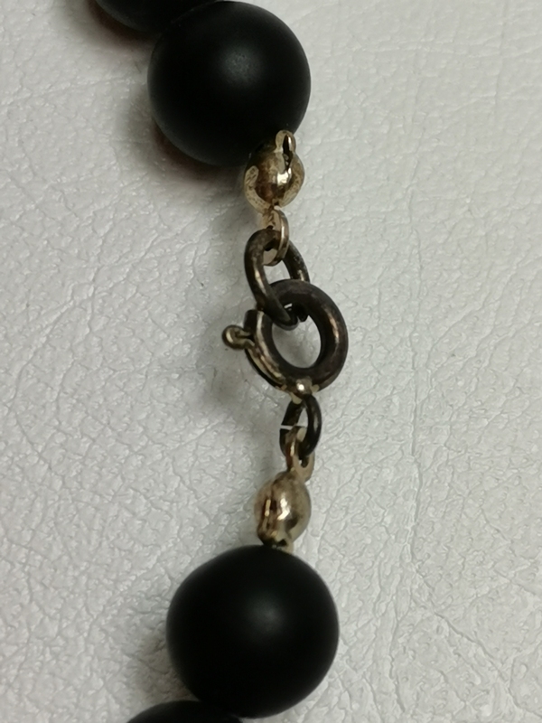 Náramek lávové kameny, broušené kuličky