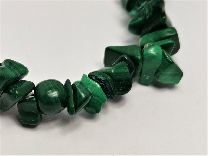 Náramek malachit, tromlovaný