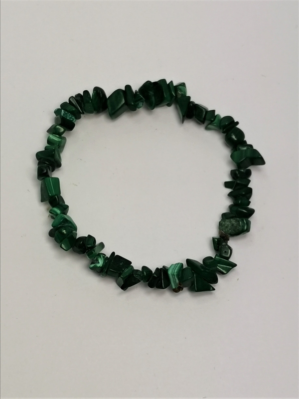 Náramek malachit, tromlovaný