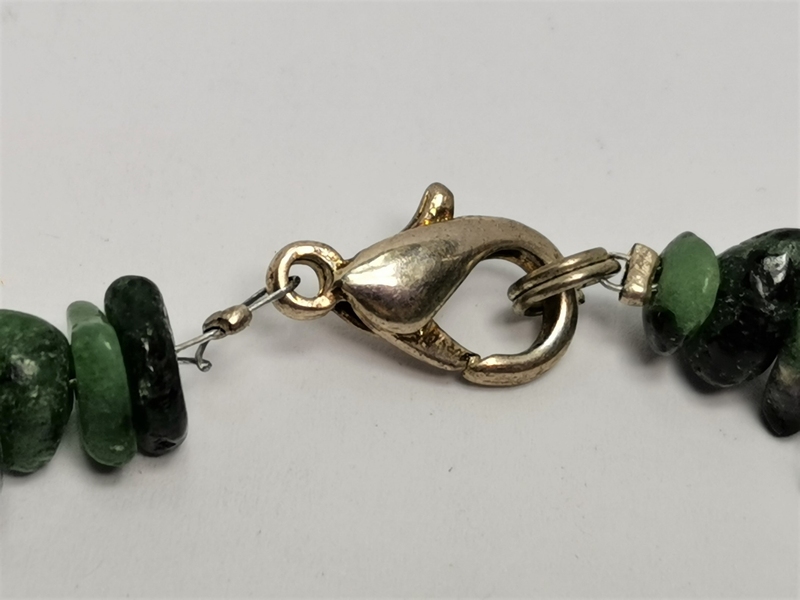 Náramek rubín v zoisitu, tromlovaný