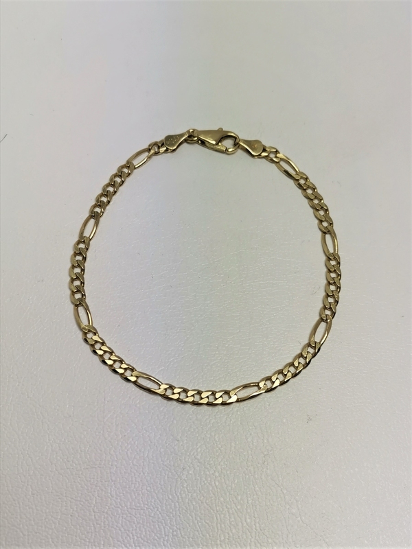 Zlatý dámský náramek figaro