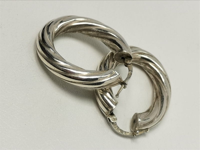 Stříbrné kruhy oválné