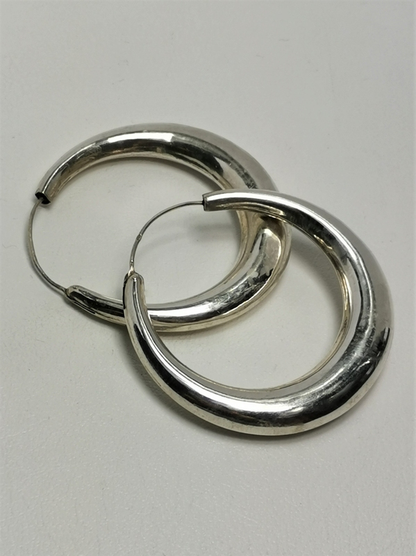 Stříbrné kruhy hladké